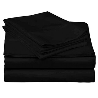 Foto 2 | Foto 2 | Juego De Sábanas Sabana Negra, 1,5 Plazas, 50% Algodón/ 50% Poliéster - Venta Internacional.
