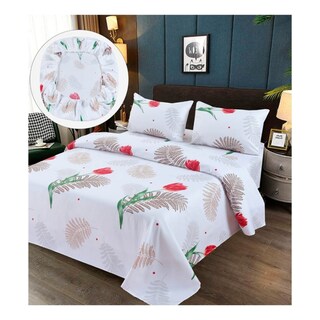 Foto 1 | Foto 1 | Juego De Sábanas De Algodón De Primera Calidad, 2.0 Lugares, 200 Hilos, Color Blanco - Venta Internacional.