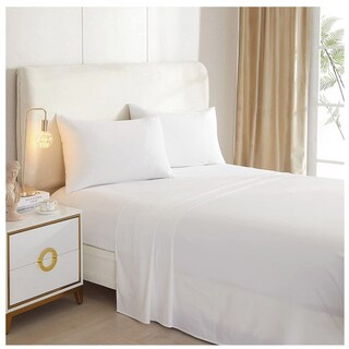 Foto 1 | Foto 1 | Juego De Sábanas Game Of White De 1,5 Plazas, 50% Algodón Y 50% Poliéster - Venta Internacional.