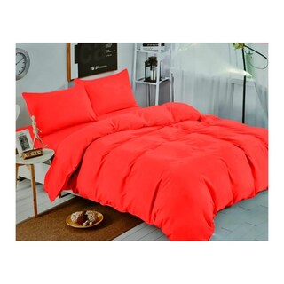 Foto 1 | Foto 1 | Juego De Sábanas Unicolor Rojo, 1,5 Plazas, 144 Hilos, 50% Algodón - Venta Internacional.