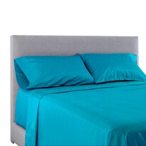 Juego De Sábanas Game Sheath Lisa De 2 Plazas Y Fundas Celeste - Venta Internacional.