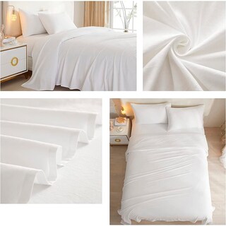 Foto 2 | Foto 2 | Juego de Sábanas Blancas Tamaño Queen Size de 144 Hilos - Venta Internacional