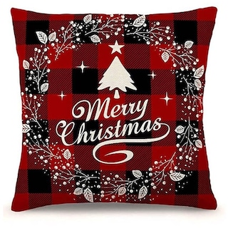 Foto 4 | Foto 4 | Juego De Fundas De Almohada Navideñas De Lino Y Algodón De 45 X 45 Cm 4 Piezas - Venta Internacional