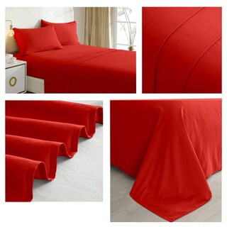 Foto 2 | Foto 2 | Juego de Sábanas Rojas King Size 144 Hilos - Venta Internacional