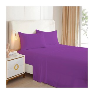 Foto 1 | Foto 1 | Juego De Sábanas Moradas Para 2 Plazas Queen Size - Venta Internacional