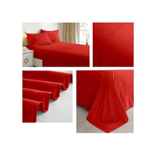 Foto 1 | Foto 1 | Juego De Sábanas Rojas de 2.5 Cuadrados King Size 144 Hilos - Venta Internacional