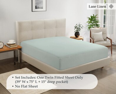 Foto 7 | Foto 7 | Sábana Bajera Lane Linen Lane Linen, Doble Microfibra Mineral - Venta Internacional.