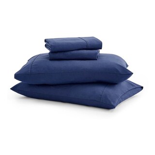 Foto 3 | Foto 3 | Juego de Sábanas de Microfibra King Size Nooz Azul 1 Juego de 4 Piezas