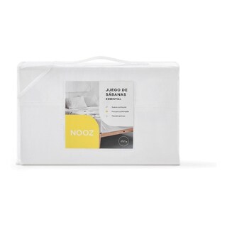 Foto 2 | Foto 2 | Juego de Sábanas de Microfibra Individuales Nooz Blanco 1 Juego de 3 Piezas