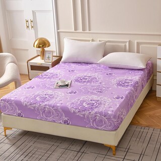 Foto 1 | Foto 1 | Sábana Bajera Ajustable Mengersi, Tamaño Doble, De Microfibra Morada - Venta Internacional.