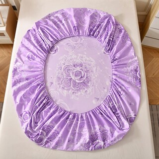 Foto 2 | Foto 2 | Sábana Bajera Ajustable Mengersi, Tamaño Doble, De Microfibra Morada - Venta Internacional.