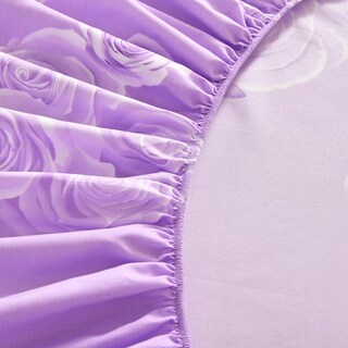 Foto 3 | Foto 3 | Sábana Bajera Ajustable Mengersi, Tamaño Doble, De Microfibra Morada - Venta Internacional.