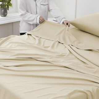 Foto 4 | Foto 4 | Sábana Plana Sweet Home Collection Ultra Soft Twin Beige - Venta Internacional.