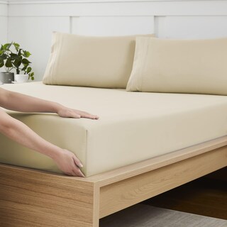 Foto 1 | Foto 1 | Sábana Bajera Ajustable Sweet Home Collection Queen Beige/crema - Venta Internacional.