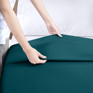 Foto 7 | Foto 7 | Sábana Plana Utopia Bedding De Microfibra Cepillada Suave, Tamaño King, Color Verde Azulado - Venta Internacional.