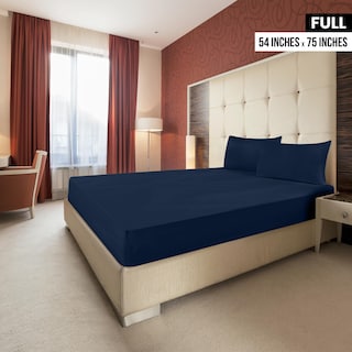 Foto 2 | Foto 2 | Sábana Bajera Ajustable Utopia Bedding De Microfibra Cepillada, Color Azul Marino, 2 Unidades - Venta Internacional.