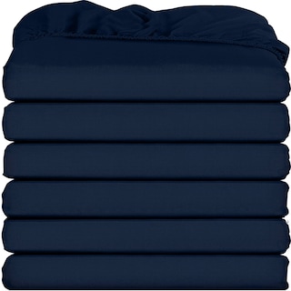 Foto 1 | Foto 1 | Sábanas Ajustables Utopia Bedding Queen, Paquete De 6 Unidades, Microfibra Suave, Azul Marino - Venta Internacional.