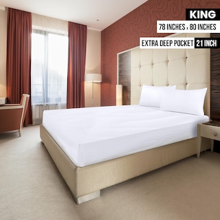 Foto 2 | Foto 2 | Sábana Bajera Utopia Bedding King Con Bolsillo Extra Profundo De 53 Cm, Color Blanco - Venta Internacional.