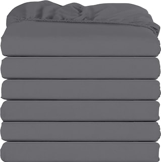 Foto 1 | Foto 1 | Sábanas Ajustables Utopia Bedding, Paquete Completo De 6 Unidades, Microfibra Suave, Color Gris - Venta Internacional.