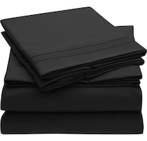 Sábanas B.KIND & BEYOND Individual color Negro 1800 Hilos Microfibra