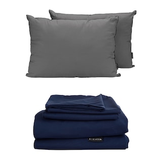 Foto 1 | Foto 1 | Juego de Sábanas Dicasa Softy color Azul Marino Individual más Almohada 2 Pack