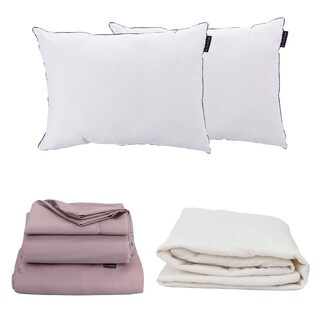 Foto 1 | Foto 1 | Juego De Sábanas Dicasa Softy Color Lila Queen Size + Protector De Colchón + Dos Almohadas One