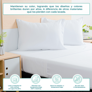 Foto 2 | Foto 2 | Juego De Sabanas Matrimonial Spring Air Color Blanco