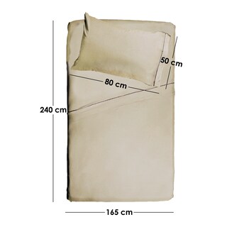 Foto 5 | Foto 5 | Juego de Sábanas Aquila Individual Taupe Micro-fibra Súper Suave