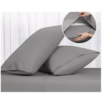 Foto 5 | Foto 5 | Juego de Sábanas Belug Matrimonial color Gris 4 Piezas