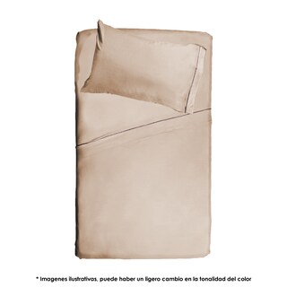 Foto 3 | Foto 3 | Juego de Sábanas Aquila Beige Individual Micro-fibra Súper Suave