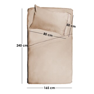 Foto 5 | Foto 5 | Juego de Sábanas Aquila Beige Individual Micro-fibra Súper Suave