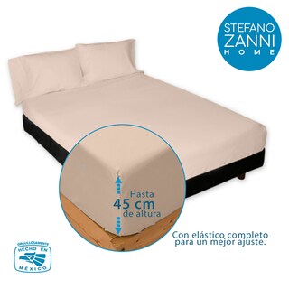 Foto 3 | Foto 3 | Juego de Sábanas Nube Stefano Zanni Home color Beige Microfibra Ivory Queen Size