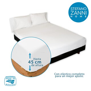 Foto 3 | Foto 3 | Juego de Sábanas Matrimonial Stefano Zanni Home Nube color Blanco