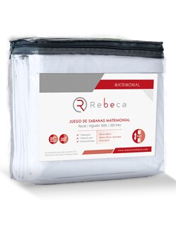 Foto 3 | Foto 3 | Juego de Sábanas Rebeca Confort 300 King Size color Blanco