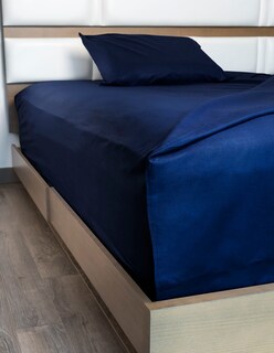 Foto 2 | Foto 2 | Juego de Sábanas Matrimonial Rebeca Algodón Percal 200 Marino