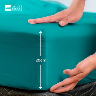 Foto 3 | Foto 3 | Juego De Sabanas King Size Atlas Basic Color Turquesa