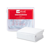 Juego de Sábanas Individual Atlas Basics Line Soft color Blanco