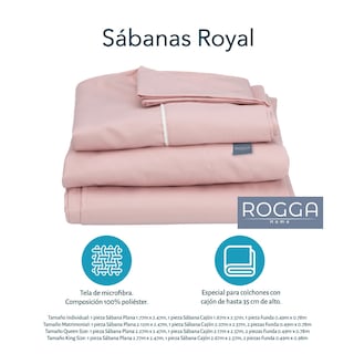 Foto 4 | Foto 4 | Juego De Sábanas Rogga Royal Individual Color Rosa + Almohada De Osos