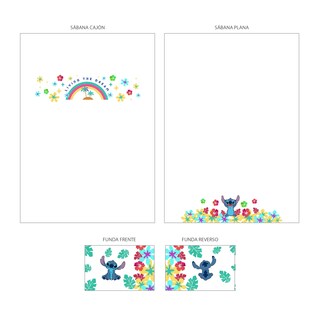 Foto 3 | Foto 3 | Juego De Sábanas Individuales Stitch Sueño