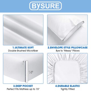 Foto 3 | Foto 3 | Juego De Sábanas Bysure Hotel Luxury 1800tc Microfiber King - Venta Internacional.