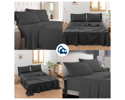 Foto 6 | Foto 6 | Juego de Sábanas King Size Bluelander Negras 4 Piezas