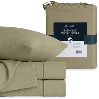 Foto 1 | Foto 1 | Sábana con Acabado Tipo Lino Prelavado Esquimal Queen Size Verde Ultra Suave