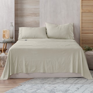 Foto 1 | Foto 1 | Sábana con Acabado Tipo Lino Prelavado Esquimal Matrimonial Beige Ultra Suave