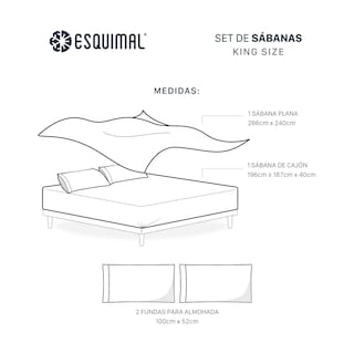Foto 4 | Foto 4 | Sábana con Acabado Tipo Lino Prelavado Esquimal King Size Gris Ultra Suave