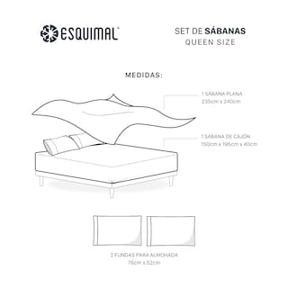 Foto 4 | Foto 4 | Sábana con Acabado Tipo Lino Prelavado Esquimal Queen Size Lila Ultra Suave