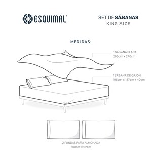 Foto 4 | Foto 4 | Sábana de Bambú Esquimal King Size Negro Ultra Suave