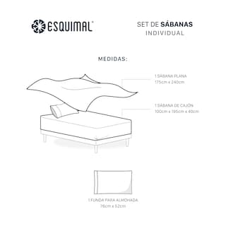 Foto 4 | Foto 4 | Sábana de Bambú Esquimal Individual Café Ultra Suave