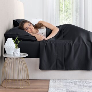 Foto 8 | Foto 8 | Sábana de Bambú Esquimal Queen Size Negro Ultra Suave