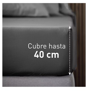 Foto 4 | Foto 4 | Juego De Sabanas Individuales 100% Poliéster Microfibra 3 Pz Color Gris Obscuro