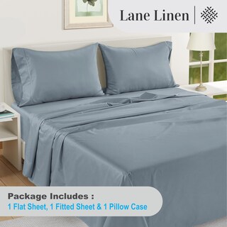 Foto 4 | Foto 4 | Juego De Sábanas Lane Linen, 100% Algodón Egipcio, Doble, 1000 Hilos, Azul - Venta Internacional.